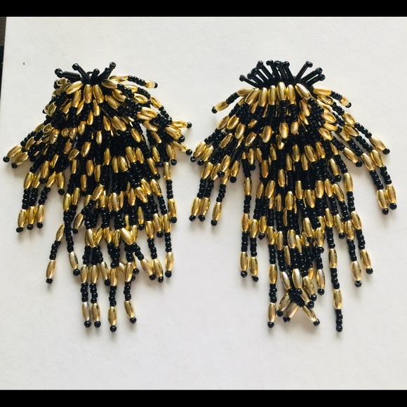 Long Drop Dangle Tassel Retro Earrings( Clips) - Picture 4 of 6